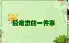 作文难忘的一件事450字8篇